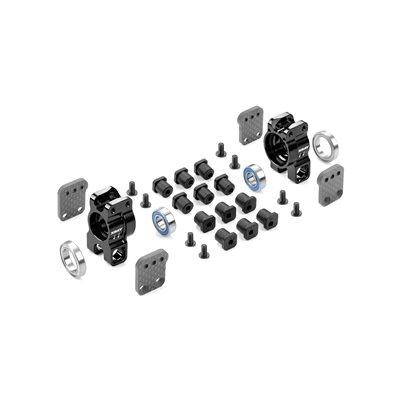 XRAY XB8 ALU REAR UPRIGHTS - EXTRA LOWER - MULTI-ADJUSTABLE - SET