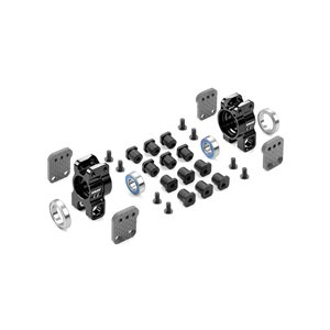 XRAY XB8 ALU REAR UPRIGHTS - EXTRA LOWER - MULTI-ADJUSTABLE - SET